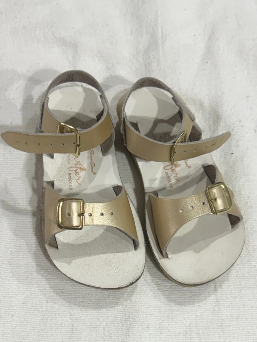 Sun-San Gold Kids Sandals with Ankle Strap